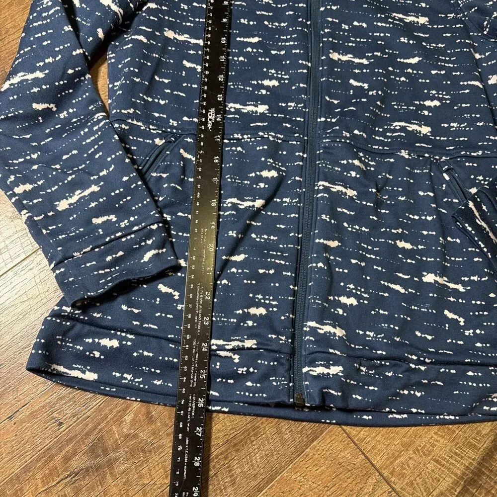 The North Face Womens Nvcinder Full Zip Fleece Jacket Blue White Size L